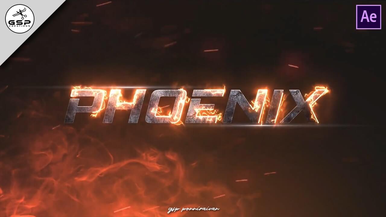 Fire Text Animation in After Effects GSP Creations