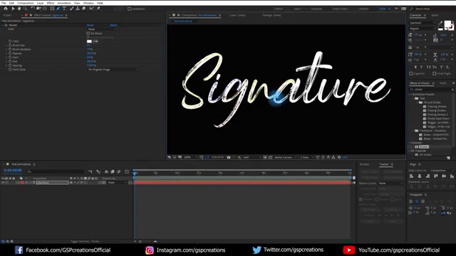 Text Writing Effect Animation Tutorial in After Effects - GSP Creations