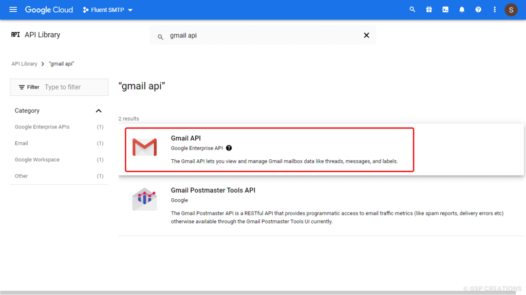 smtp enable gmail