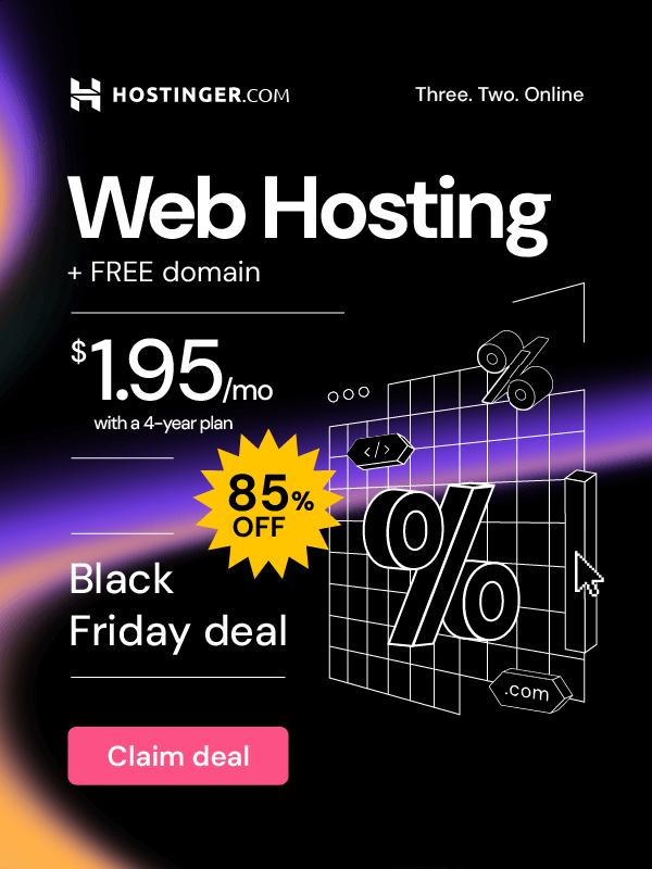 hostinger Black Friday Offer